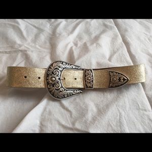 Tommy Hilfiger Gold Western Runway Belt
